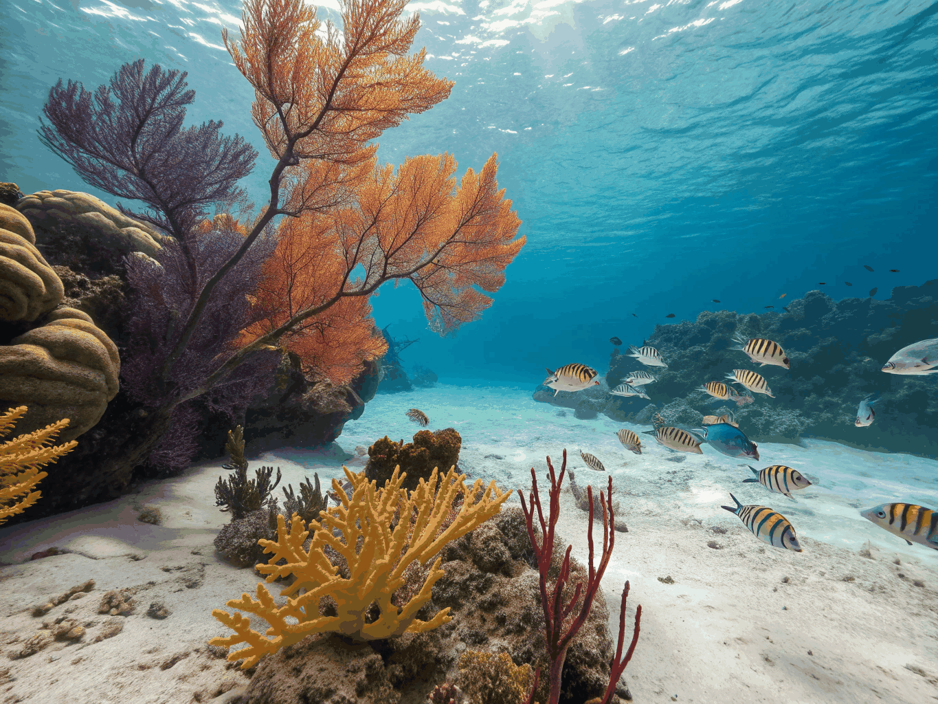 Vibrant coral reef and underwater marine life in Anilao Batangas