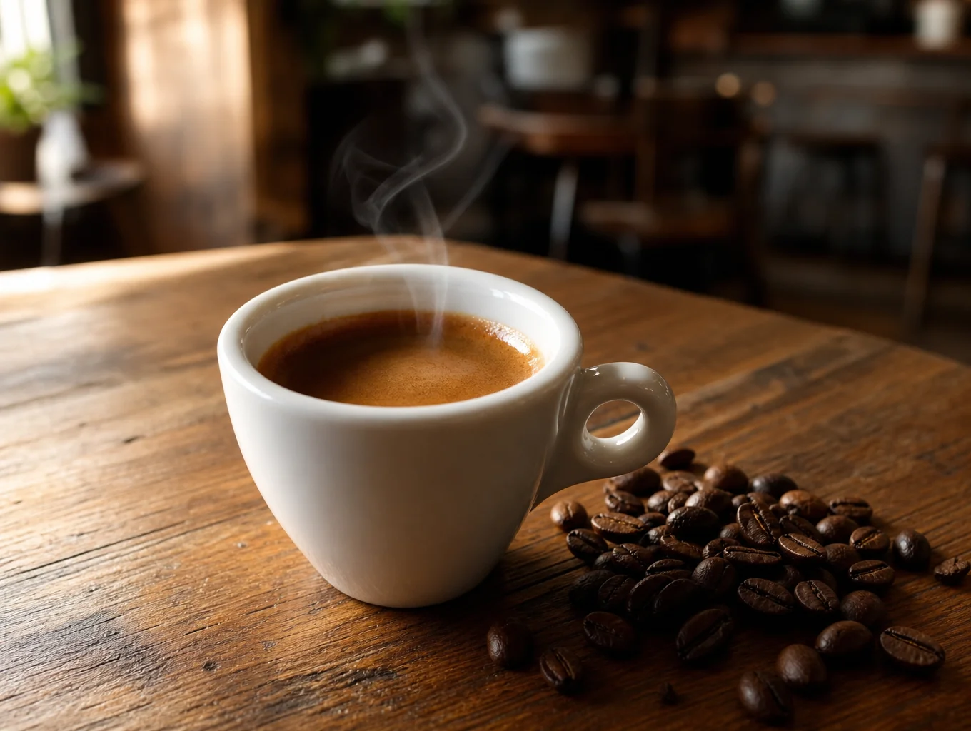 Freshly brewed Kapeng Barako coffee beans in a rustic cup
