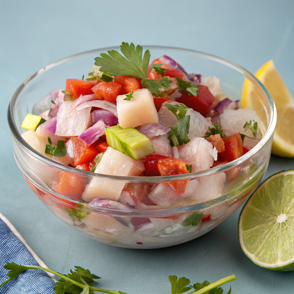 Fresh fish kilawin dish garnished with onions and red chilies