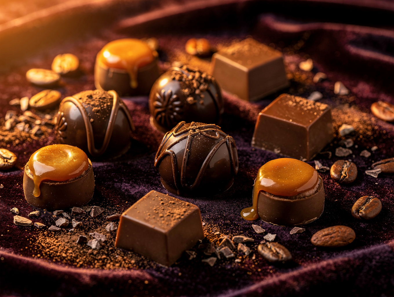 Artisan dark chocolate bars and cacao pods produced in Malagos Davao