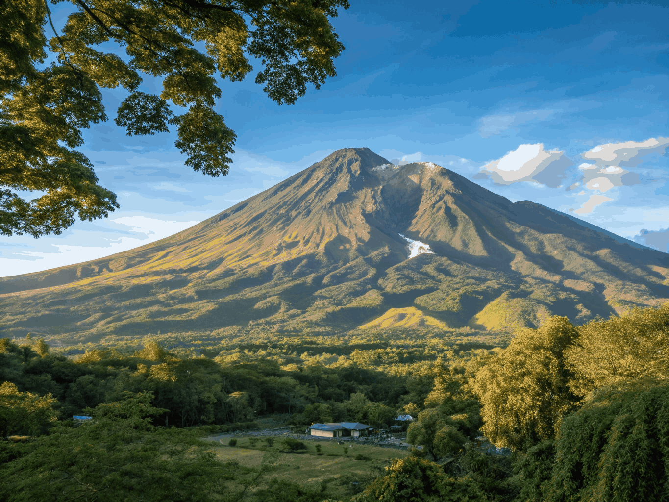 Majestic mountain peak and cloudy summit landscape of Mount Apo in Davao